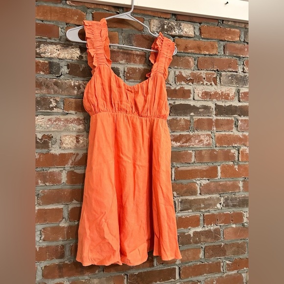 Altar’d State Creamsicle Ruffled Sleeveless Dress Size M - Picture 4 of 9
